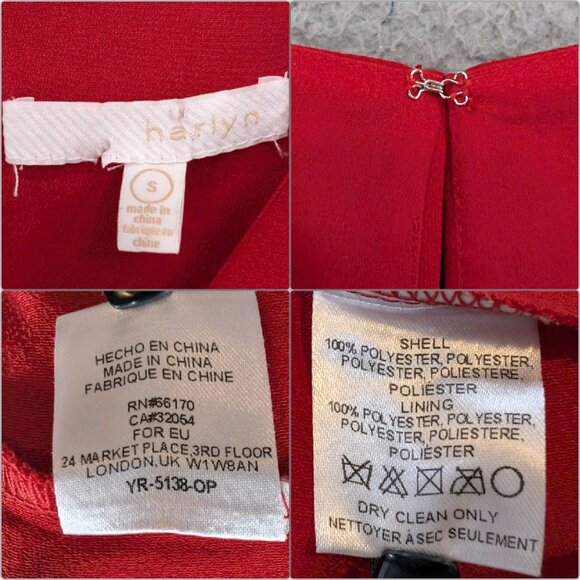 Harlyn Twist Front Jumpsuit Womens Solid Red Short Sleeve Wide Leg Size S - Picture 6 of 13